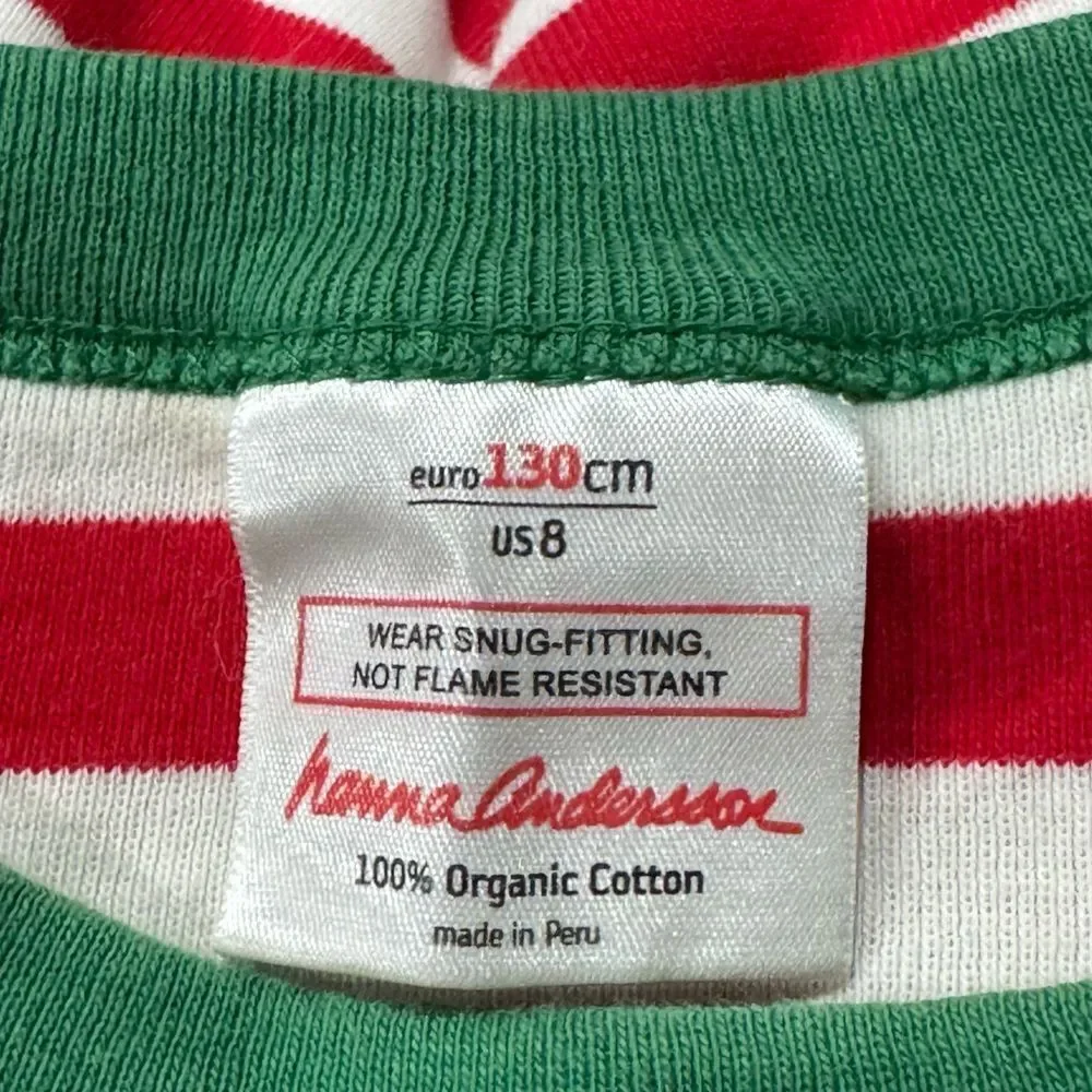 Hanna Andersson Striped Pajama Sleep Top Kids 8